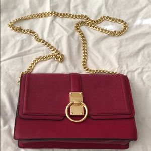 ALDO burgundy satchel